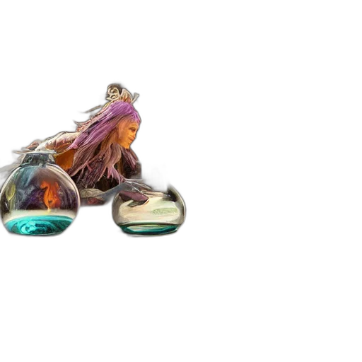 shoes, jewelry, dragon, bottle, 3d render, concept art, vaporwave, fantasy art transparent PNG cut-out