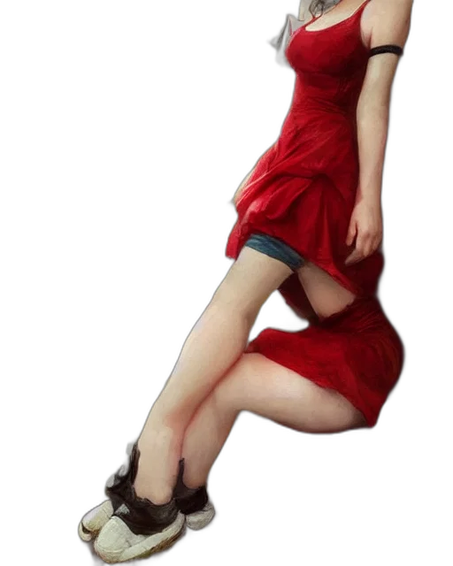 dress, staff, hat, shoes transparent PNG cut-out
