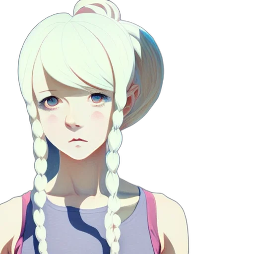 face, dress, staff, anime transparent PNG cut-out