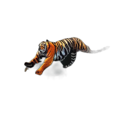 animal, creature, weapon, 3d render, concept art, photorealistic, pixel art, tiger transparent PNG cut-out