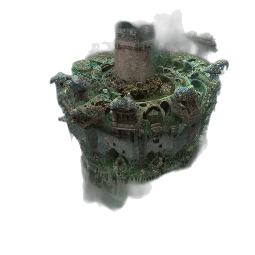 building, crown, robot, weapon, 3d render, concept art, fantasy art, pixel art transparent PNG cut-out