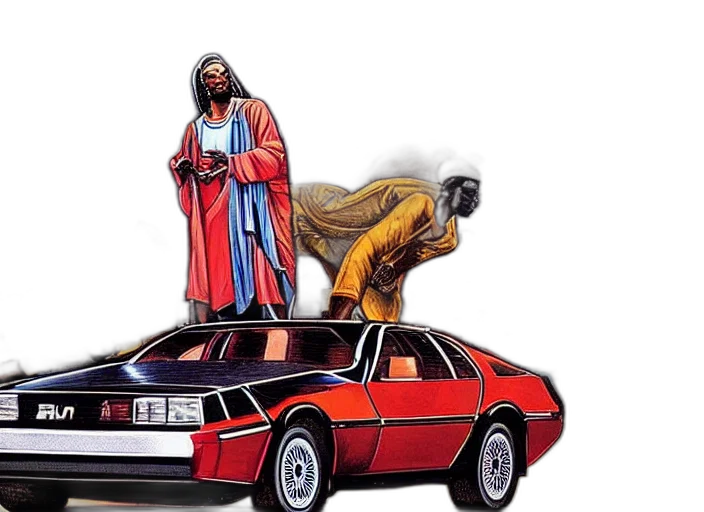 car, weapon, concept art, vaporwave transparent PNG cut-out