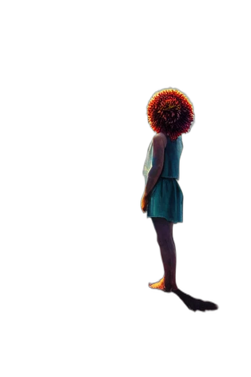 dress, hair, robot, staff, concept art, 3d render, cartoon, watercolor transparent PNG cut-out