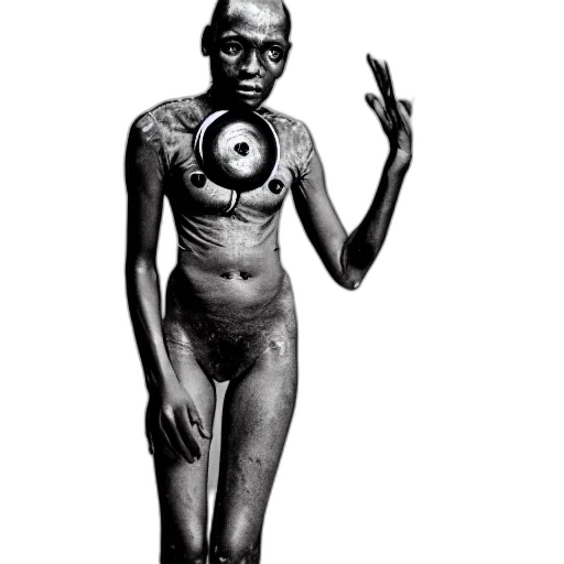 mask, staff, creature, robot transparent PNG cut-out