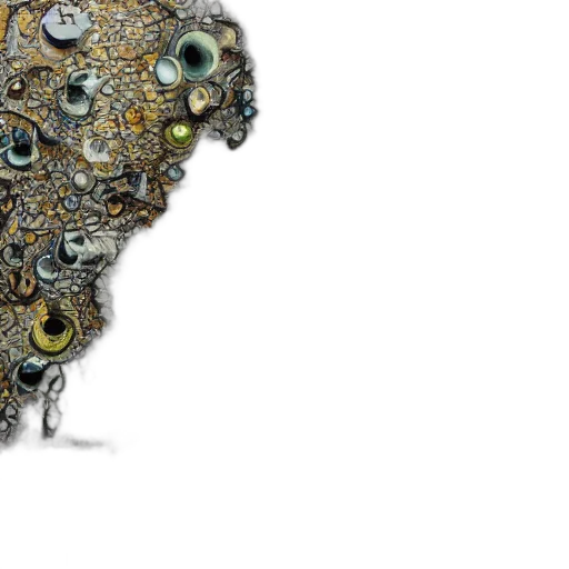 mask, jewelry, crown, hair, photorealistic, concept art, 3d render, hyperrealistic transparent PNG cut-out