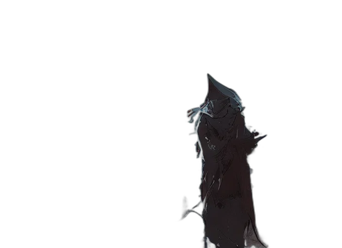 mask, creature, dress, weapon transparent PNG cut-out
