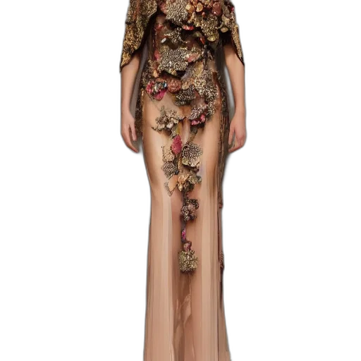 dress, concept art, fantasy art, earth tones transparent PNG cut-out