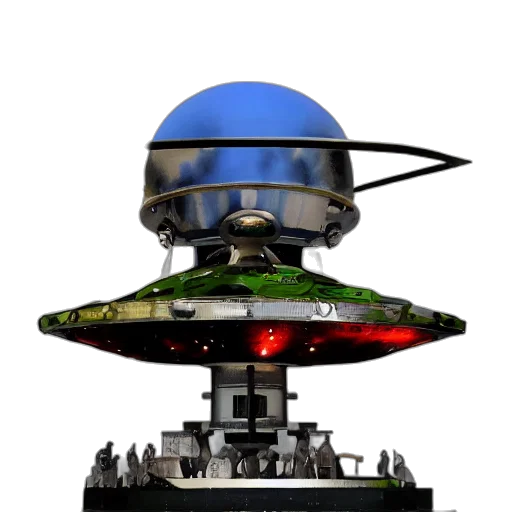 robot, hat, staff, weapon transparent PNG cut-out