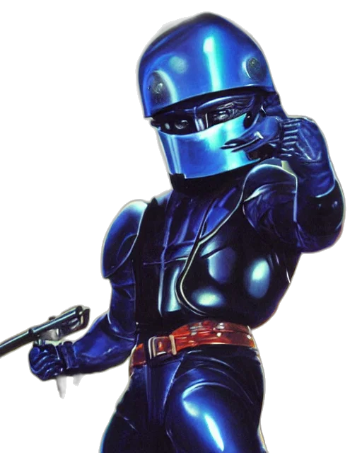 robot, weapon, staff, sword, concept art, pixel art, blue, retro transparent PNG cut-out