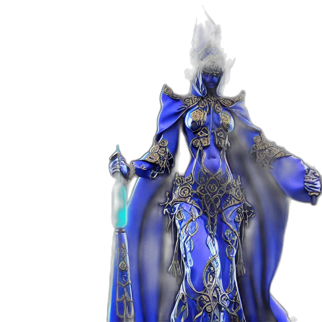 sword, staff, dress, crown transparent PNG cut-out
