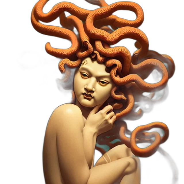creature, hair, crown, jewelry, concept art, fantasy art, pixel art, 3d render transparent PNG cut-out