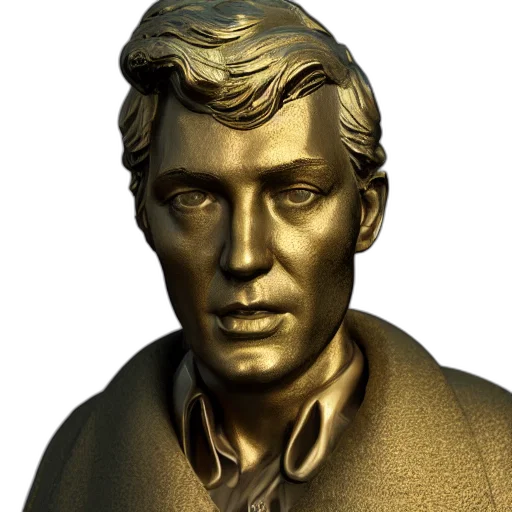face, 3d render, photorealistic, portrait, russia, bronze, statue, uhd transparent PNG cut-out
