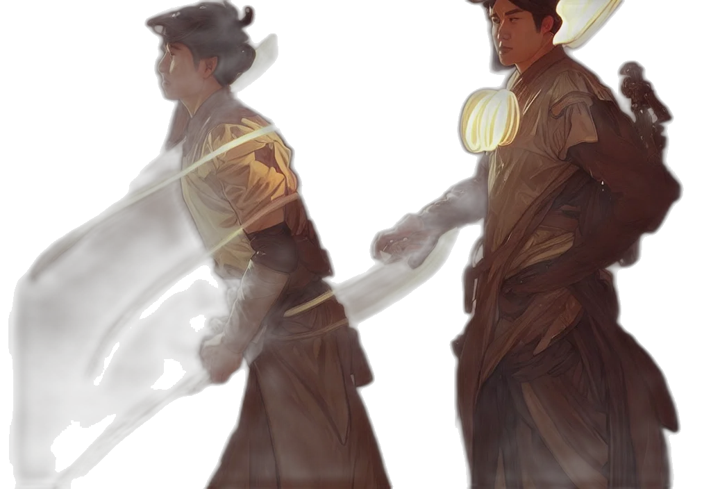 concept art, fantasy art, comic book art, watercolor, neon lights, fire, fog, outer space transparent PNG cut-out