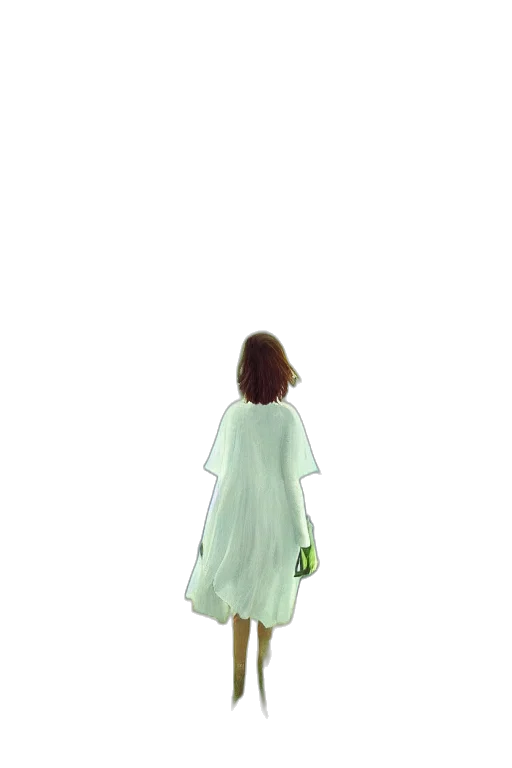 dress, jacket, staff, umbrella transparent PNG cut-out