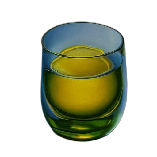 bottle, food, face, crown, 3d render, photorealistic, glass, water transparent PNG cut-out