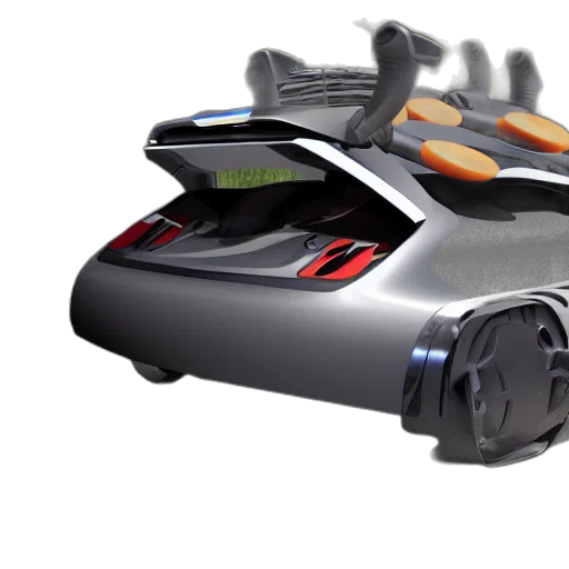 car, robot, weapon, 3d render transparent PNG cut-out