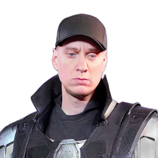 jacket, face, hat, robot transparent PNG cut-out