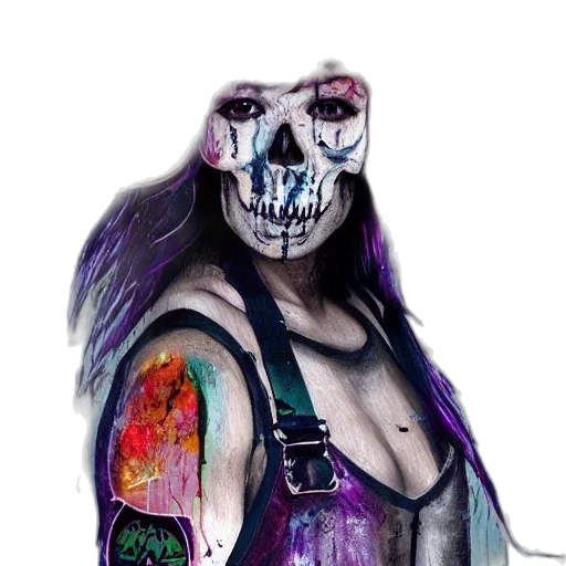 mask, face, jewelry, cyberpunk, concept art, watercolor, fantasy art, dark transparent PNG cut-out