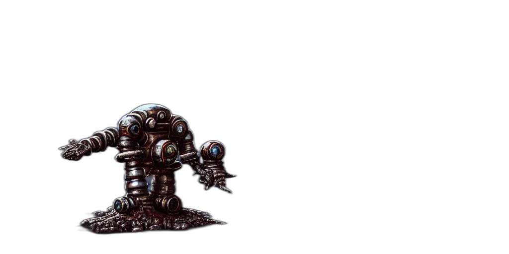 robot, weapon, creature, staff transparent PNG cut-out