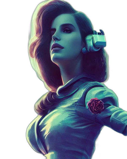 robot, face, cyberpunk, comic book art transparent PNG cut-out