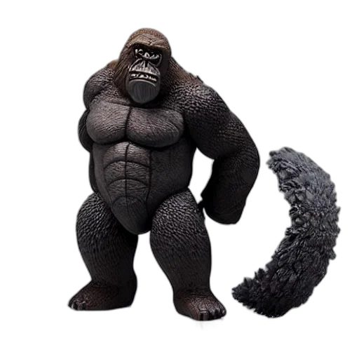 creature, animal, hair, 3d render, concept art, photorealistic, king, kong transparent PNG cut-out
