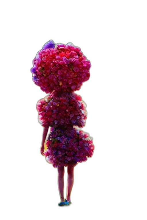 flower, dress, staff, crown, 3d render, concept art, pixel art, fantasy art transparent PNG cut-out