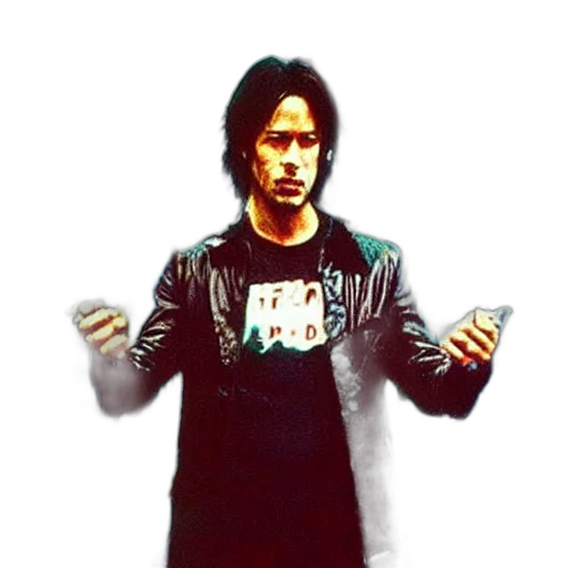 jacket, robot, staff, weapon transparent PNG cut-out