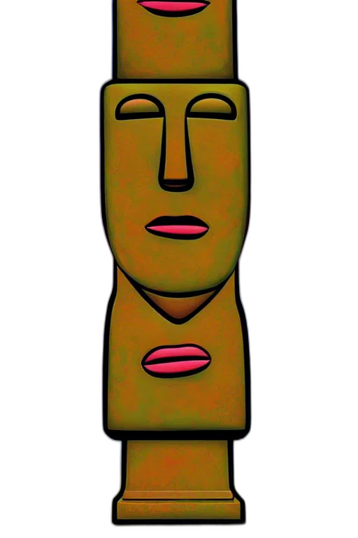face, mask, staff, jewelry, cartoon, concept art, 3d render, pixel art transparent PNG cut-out