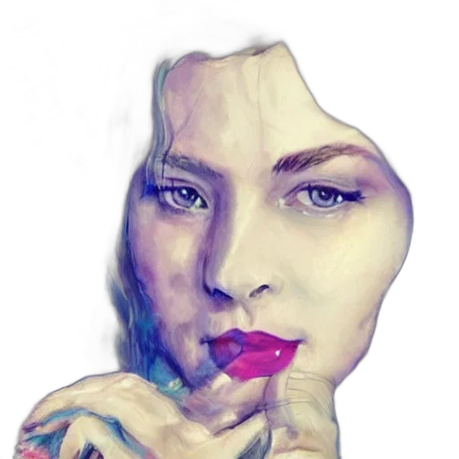 face, mask, photorealistic, watercolor, oil painting, fantasy art, dream transparent PNG cut-out