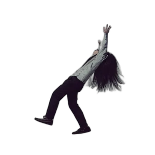 hair, staff, jacket, creature transparent PNG cut-out