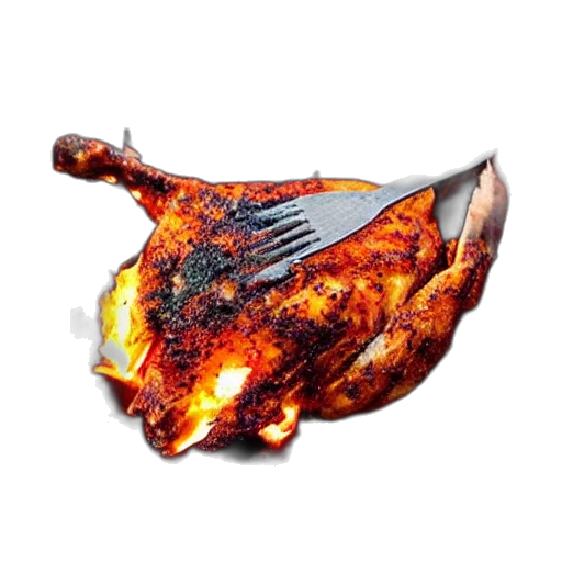food, weapon, animal, dragon, photorealistic, fire, chicken transparent PNG cut-out