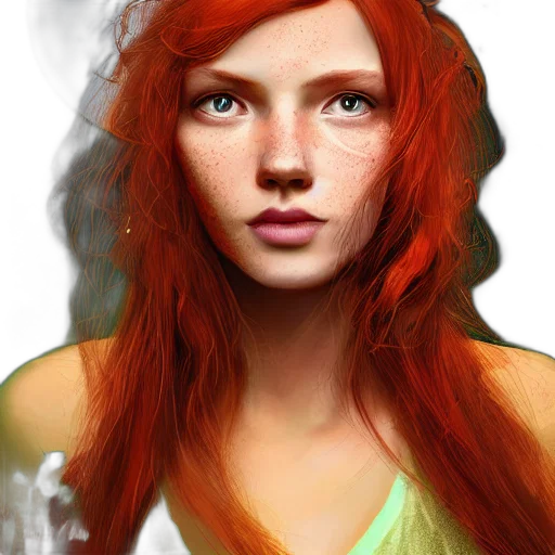 face, hair, photorealistic, fantasy art, concept art, 3d render, fire, red transparent PNG cut-out
