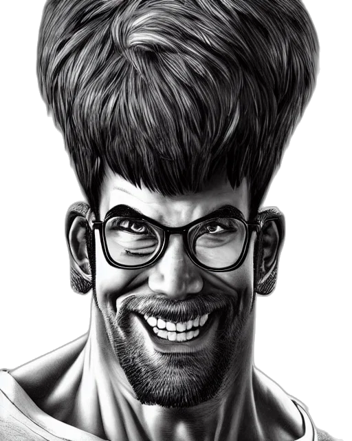hair, face, creature, cartoon, comic book art, photorealistic, pencil sketch, highly transparent PNG cut-out