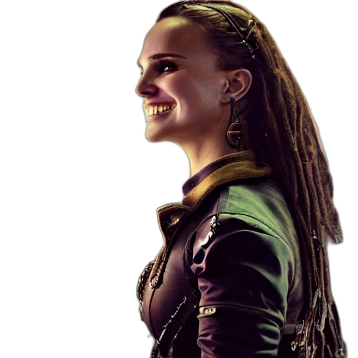 face, hair, jacket, concept art transparent PNG cut-out