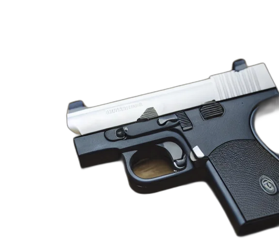 weapon, 3d render, full, shot, photo, pistol, gun, laying transparent PNG cut-out