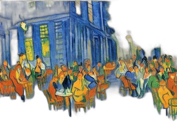 concept art, watercolor, comic book art, city street transparent PNG cut-out
