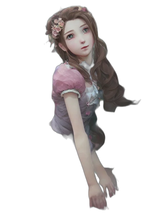 dress, staff, face, creature transparent PNG cut-out