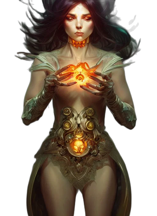jewelry, mask, staff, fantasy art transparent PNG cut-out