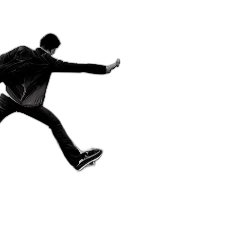 jacket, shoes, staff, creature transparent PNG cut-out