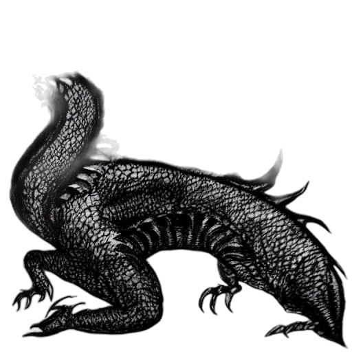 dragon, creature, animal, staff, concept art, fantasy art, pixel art, 3d render transparent PNG cut-out