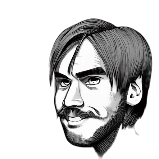 face, hair, mask, creature, cartoon, pencil sketch, photorealistic, concept art transparent PNG cut-out