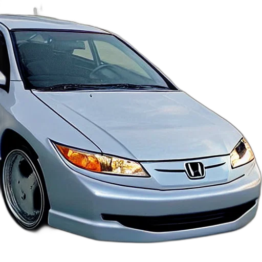 car, photorealistic, 3d render, walter, white, honda, civic transparent PNG cut-out