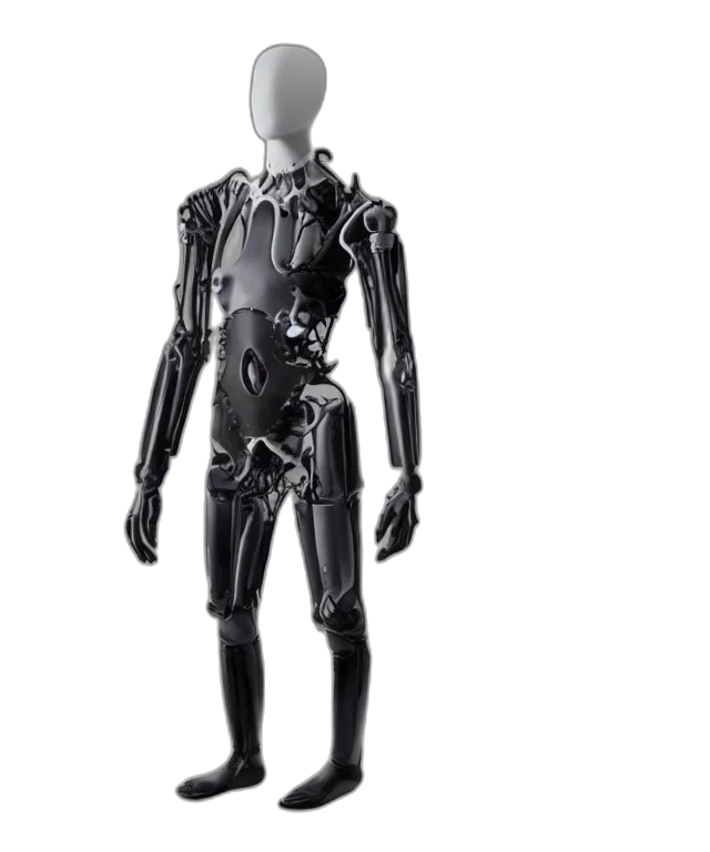 robot, creature, jacket, mask, 3d render, concept art, cyberpunk, outer space transparent PNG cut-out