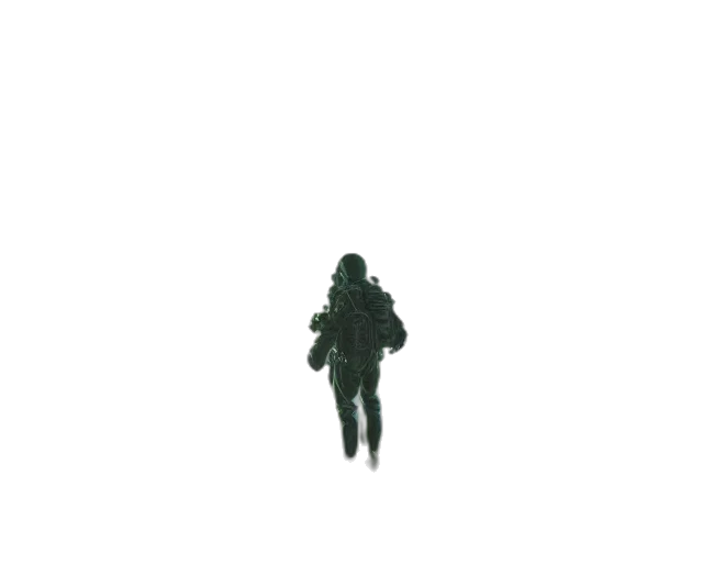 creature, robot, jacket, weapon transparent PNG cut-out
