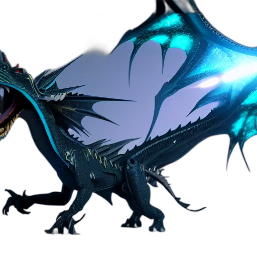dragon, creature, staff, animal transparent PNG cut-out