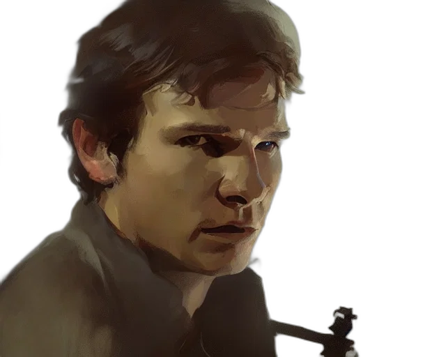 face, oil painting, photorealistic, concept art transparent PNG cut-out