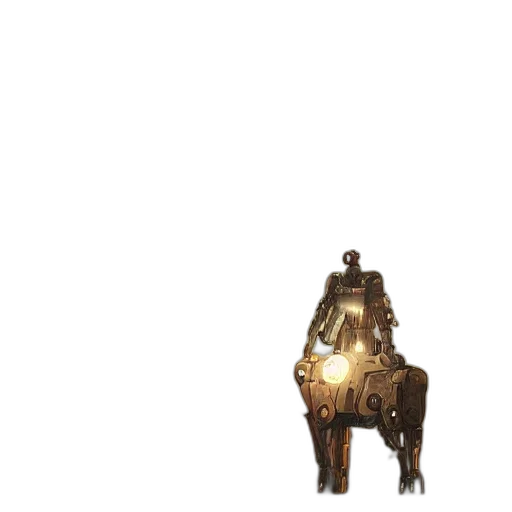 robot, staff, crown, weapon transparent PNG cut-out