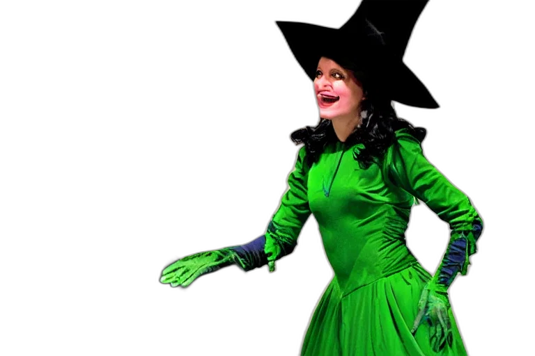 hat, dress, green, lauren, boebert, wicked, witch, west transparent PNG cut-out
