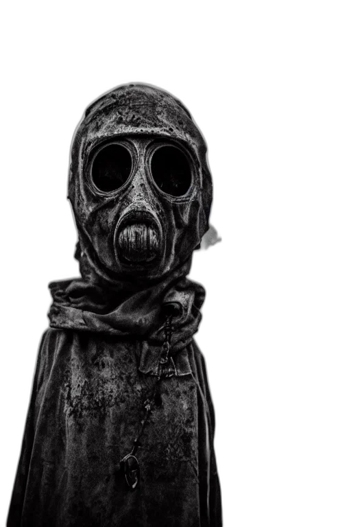 mask, jacket, face, creature transparent PNG cut-out