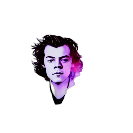 hair, face, vaporwave, pixel art transparent PNG cut-out